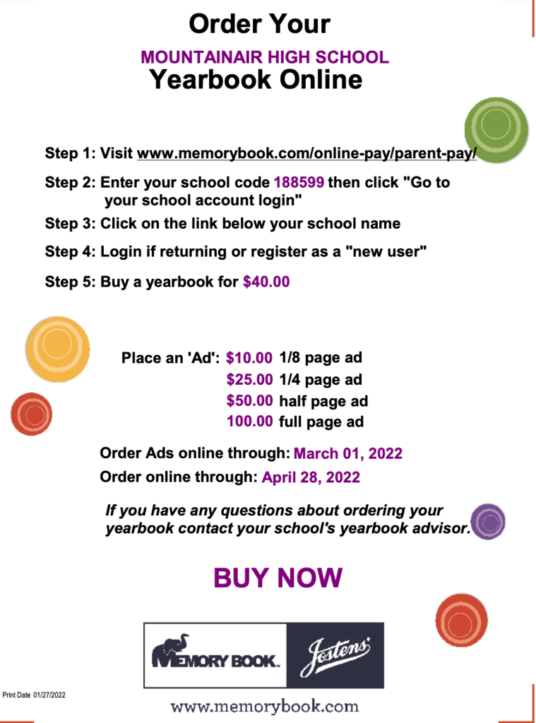 Yearbook Class Online Ordering