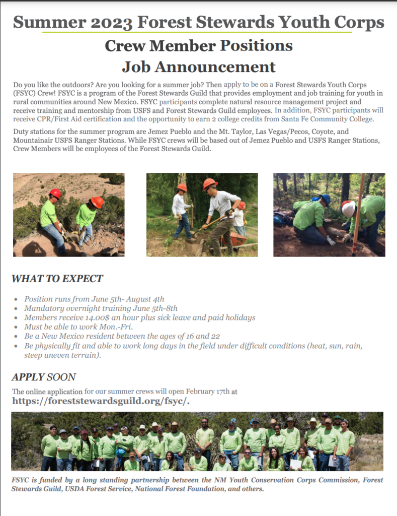 Forest Stewards Youth Corps